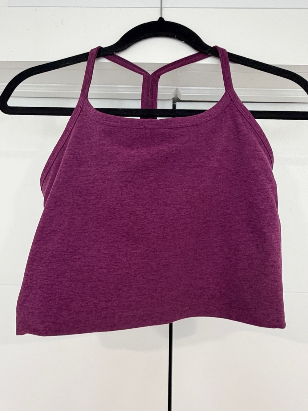 Beyond Yoga Spacedye Slim Racerback Cropped Tank Aubergine-Beet / M - Picture 2 of 4